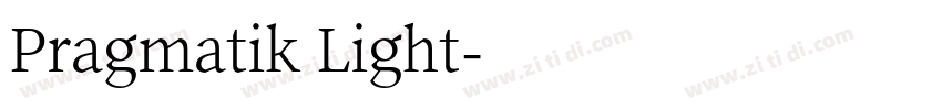 Pragmatik Light字体转换